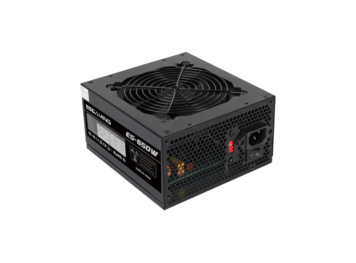 ESGAMING TRUE RATE 650W PSU 80 PLUS