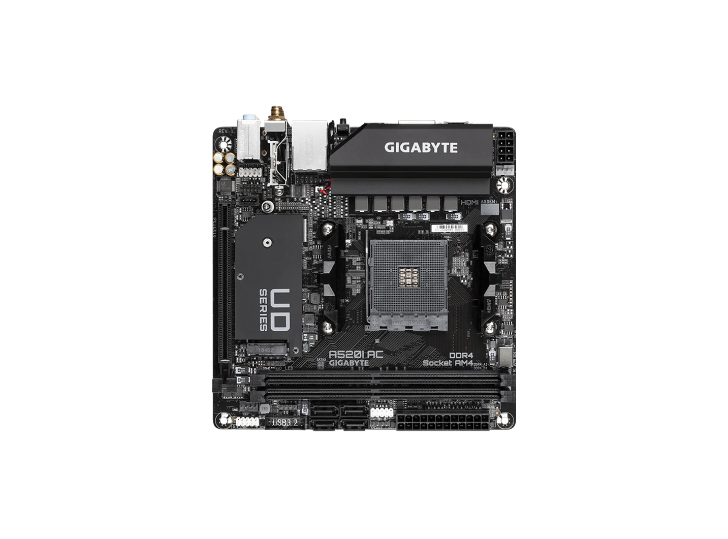 GIGABYTE A520I AC AMD SOCKET AM4 MOTHERBOARD