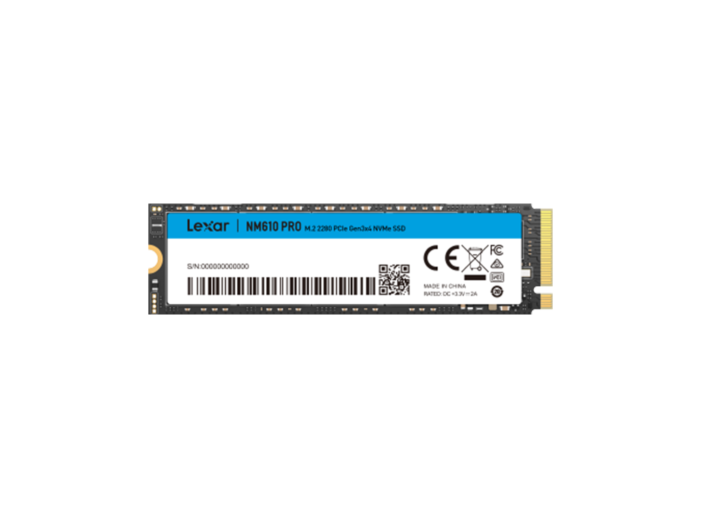 LEXAR NM610 PRO GEN3 500GB M.2 2280 NVME SSD