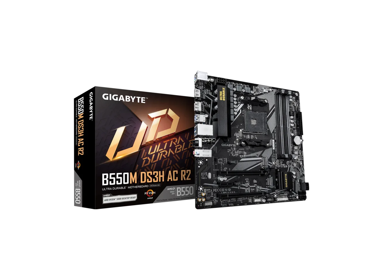 GIGABYTE B550M DS3H AC R2 4DDR4 2XM.2 MOTHERBOARD (HDMI, DP) WIFI/BT