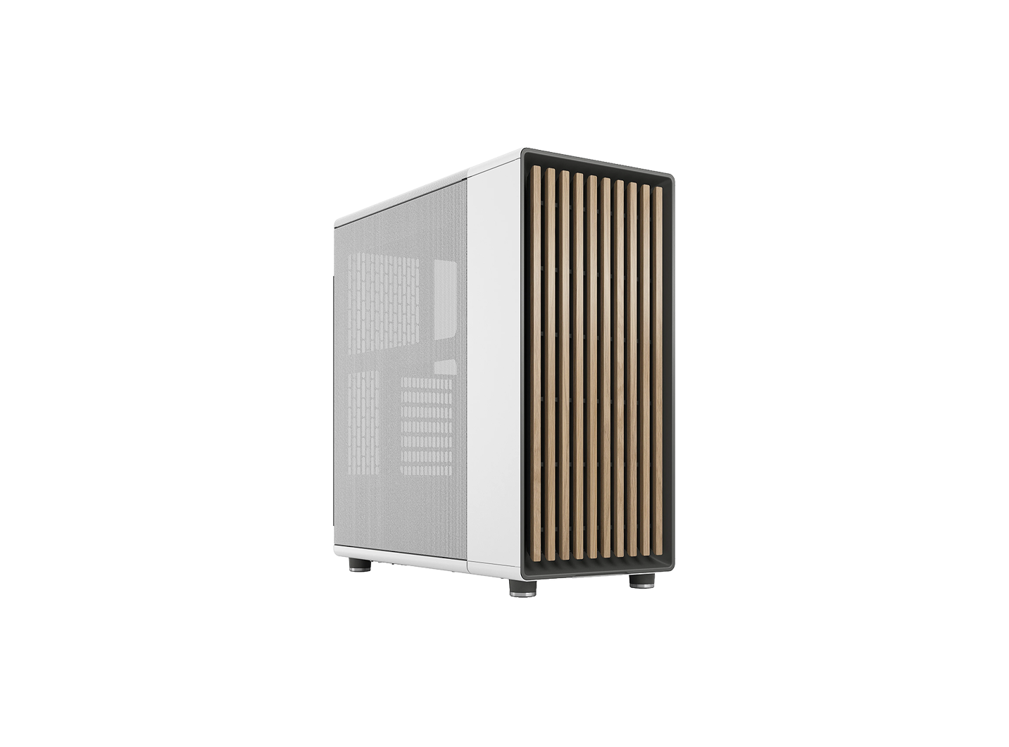 FRACTAL NORTH CHALK WHITE MID TOWER CASE W/ TEMPERED GLASS