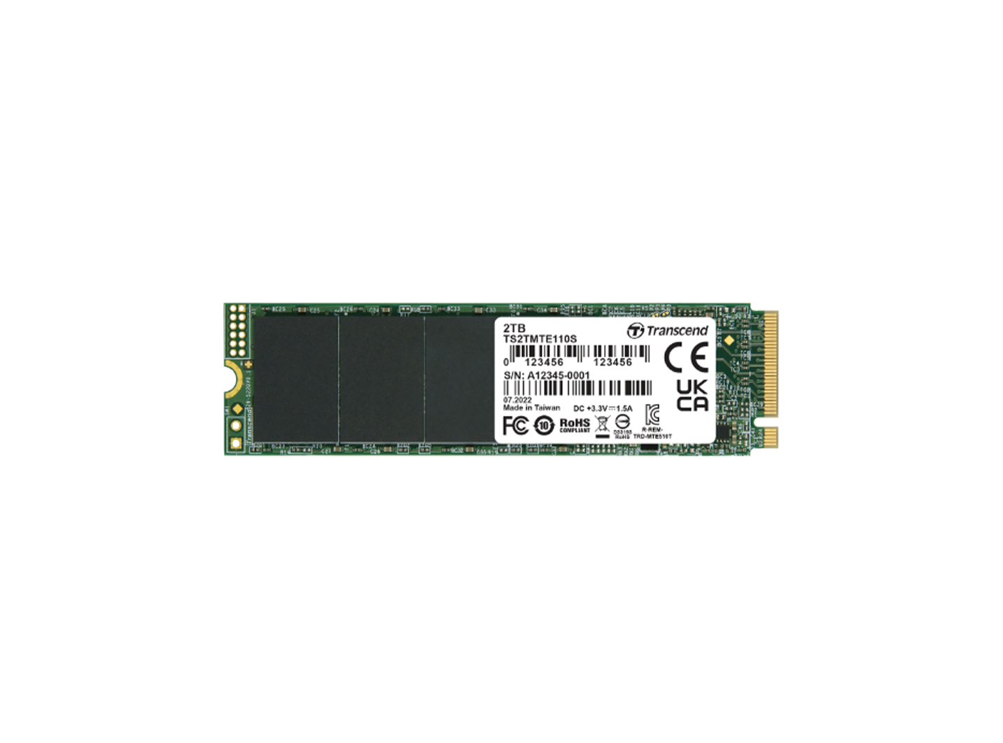 TRANSCEND TS512GMTE110S PCle SSD NVMe 110S GEN 3X4