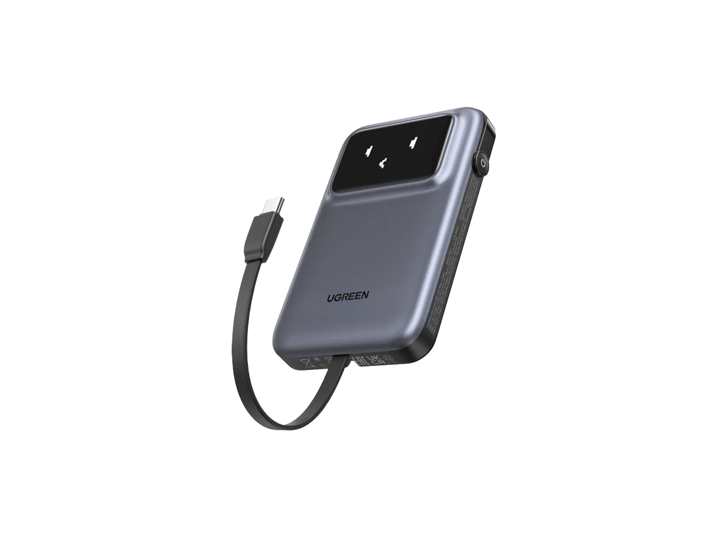 UGREEN PB511 POWERBANK 10000MAH 30W W/ BUILT-IN USB-C CABLE AND LED DISPLAY (1XUSB-A, 1XUSB-C)