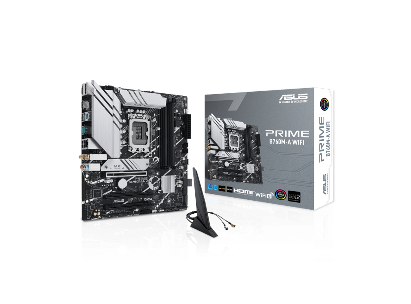 ASUS PRIME B760M-A WIFI 4DDR5 2XM.2 MOTHERBOARD (2XHDMI, DP) WIFI BT