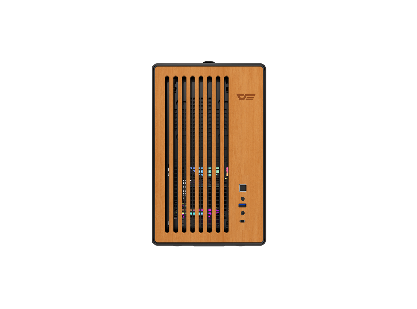 DARKFLASH WD200 M-ATX CASE WOOD EDITION W/ METAL MESH PANEL (BLACK)
