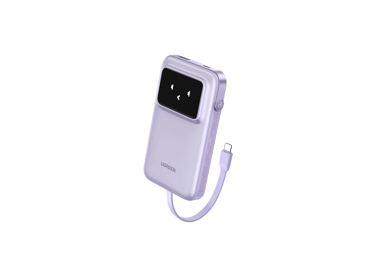 UGREEN PB511 POWERBANK 10000MAH 30W W/ BUILT-IN USB-C CABLE AND LED DISPLAY (1XUSB-A, 1XUSB-C)