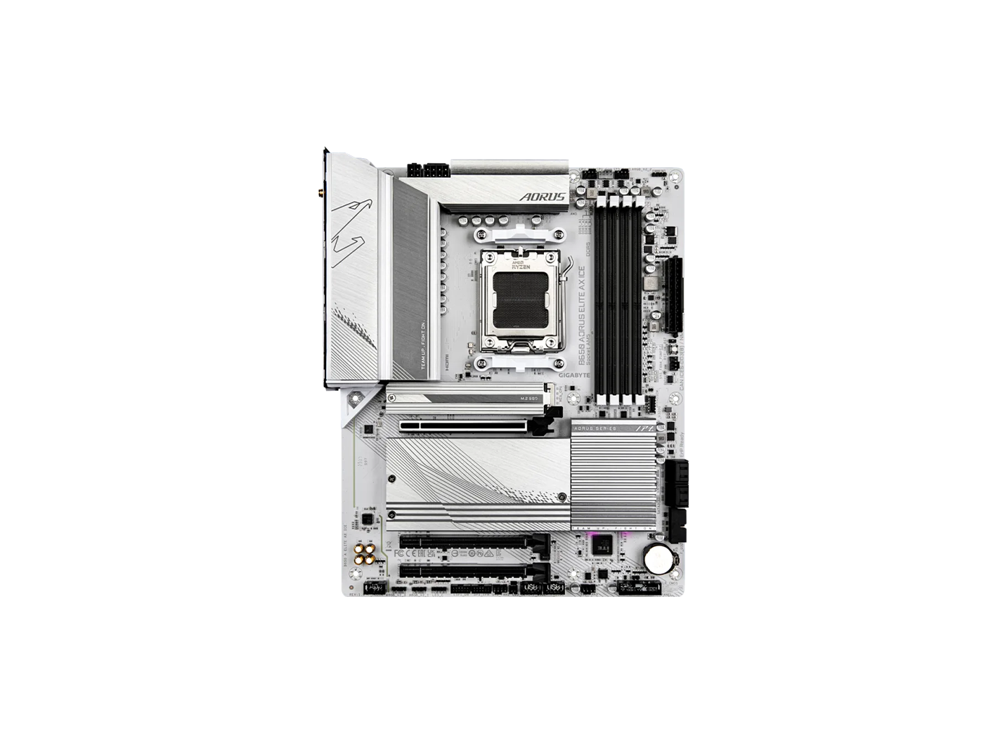 GIGABYTE B650 AORUS ELITE AX ICE 4DDR5 3XM.2 MOTHERBOARD (HDMI, DP) WIFI BT