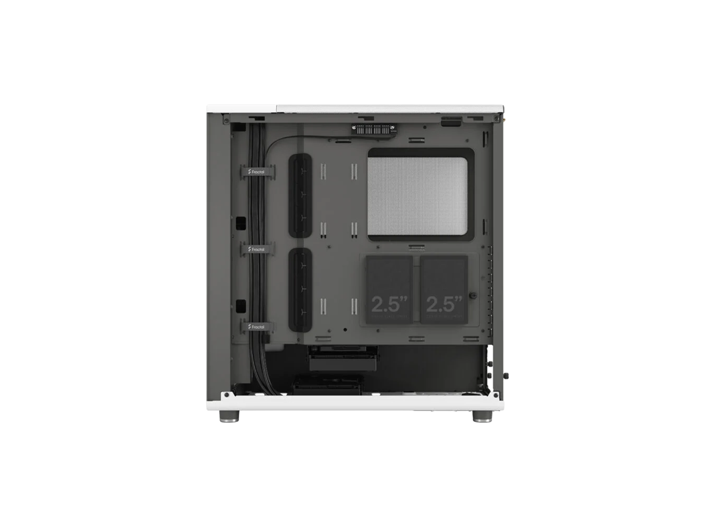 FRACTAL NORTH CHALK WHITE MID TOWER CASE W/ TEMPERED GLASS