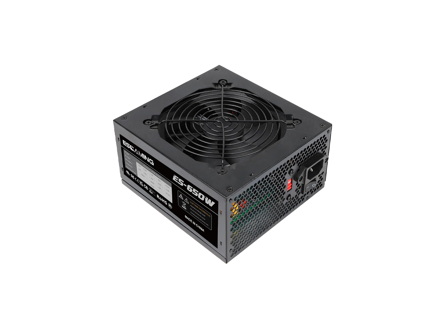 ESGAMING TRUE RATE 650W PSU 80 PLUS