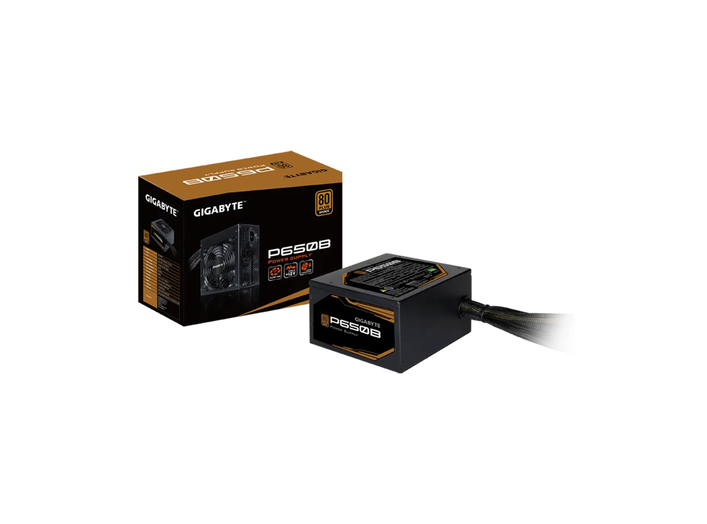 GIGABYTE P650B 650W 1X120MM FAN, 6SATA, 4PCIE, ACTIVE PFC, 80PLUS-GOLD