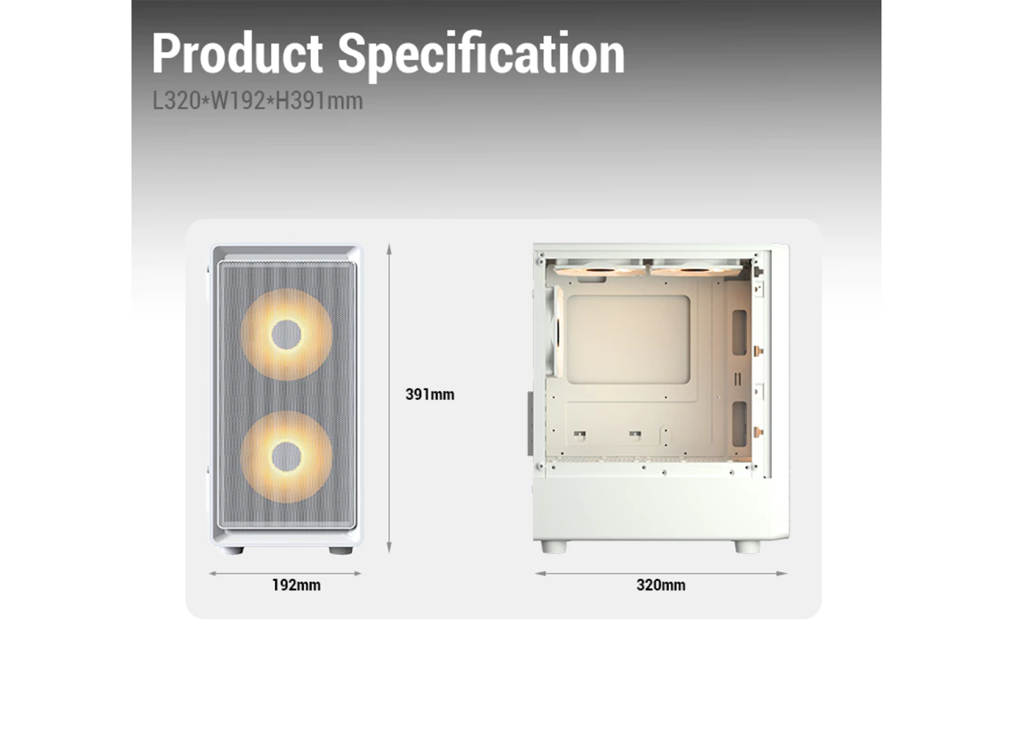 ESGAMING BP06 LARK CASING WHITE