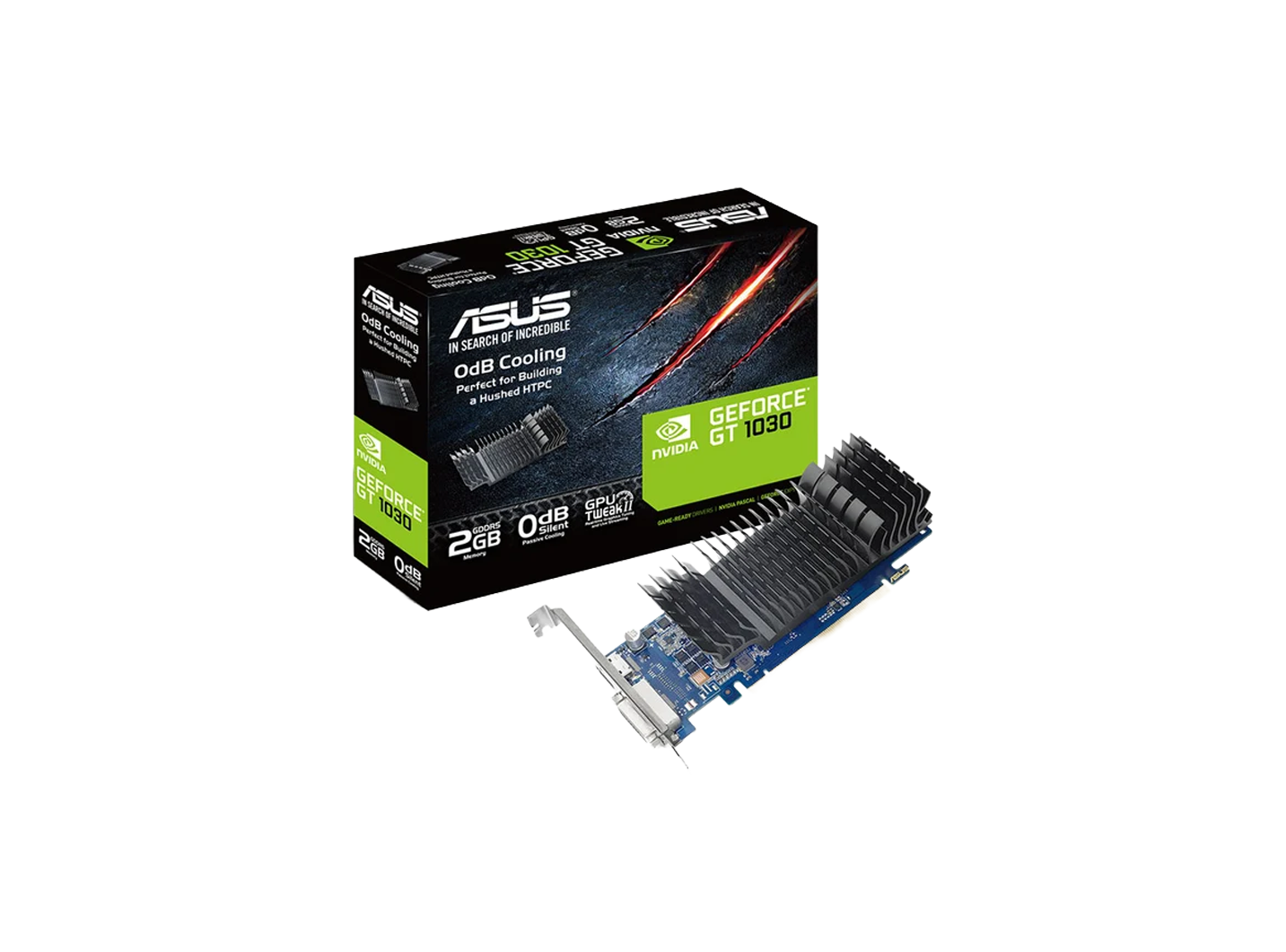 ASUS GT 1030 2048MB 64BIT DDR5 (GT1030-SL-2G-BRK) (DVI, HDMI)