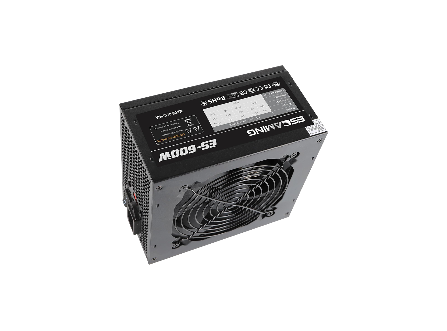 ESGAMING TRUE RATE PSU 600W 80PLUS