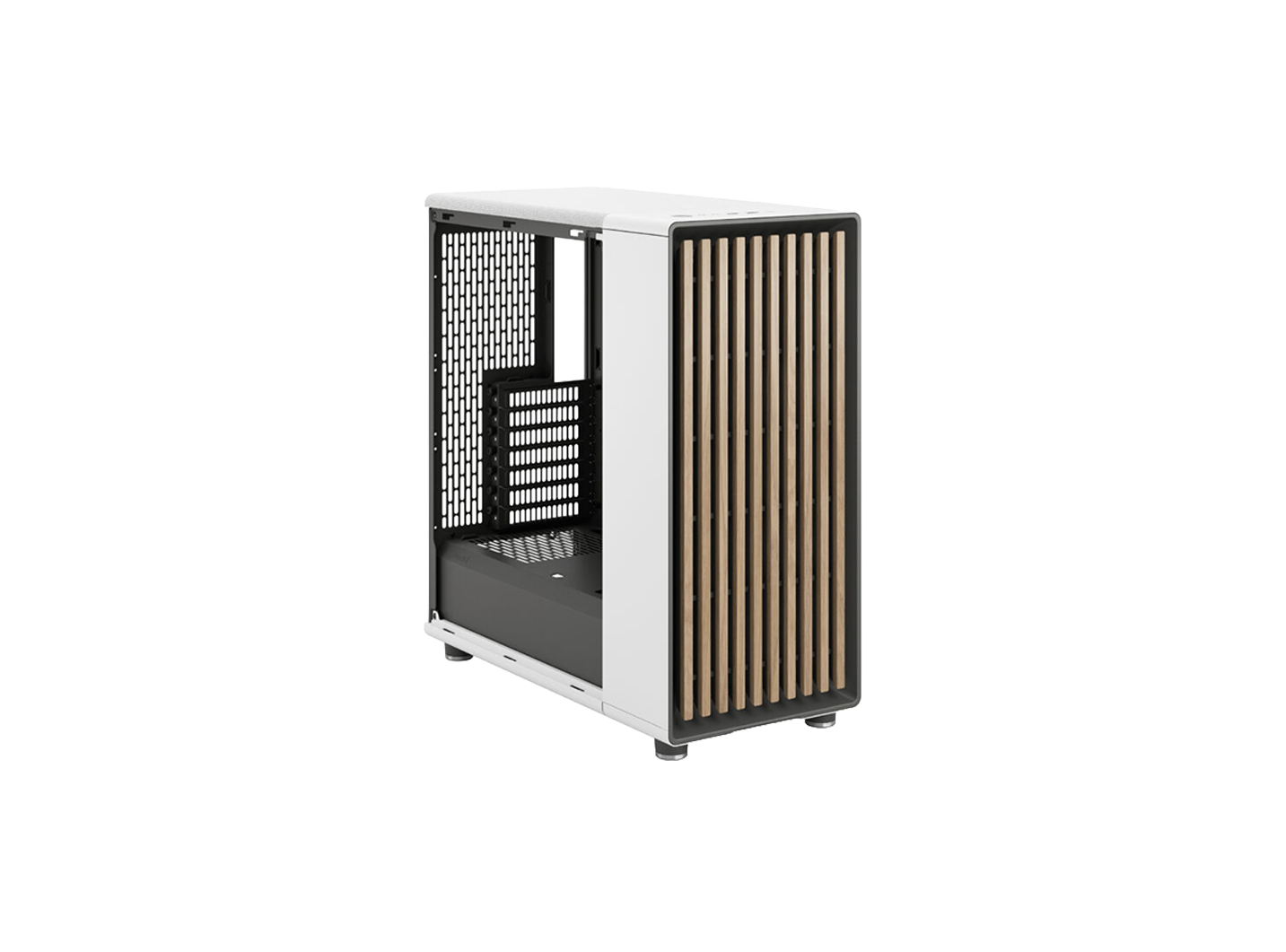FRACTAL NORTH CHALK WHITE MID TOWER CASE W/ TEMPERED GLASS