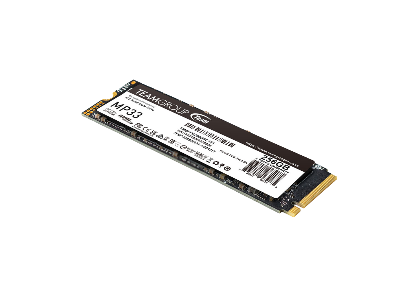 TEAM 256GB MP33 M.2 2280 NVME SSD (TM8FP6256G0C101)