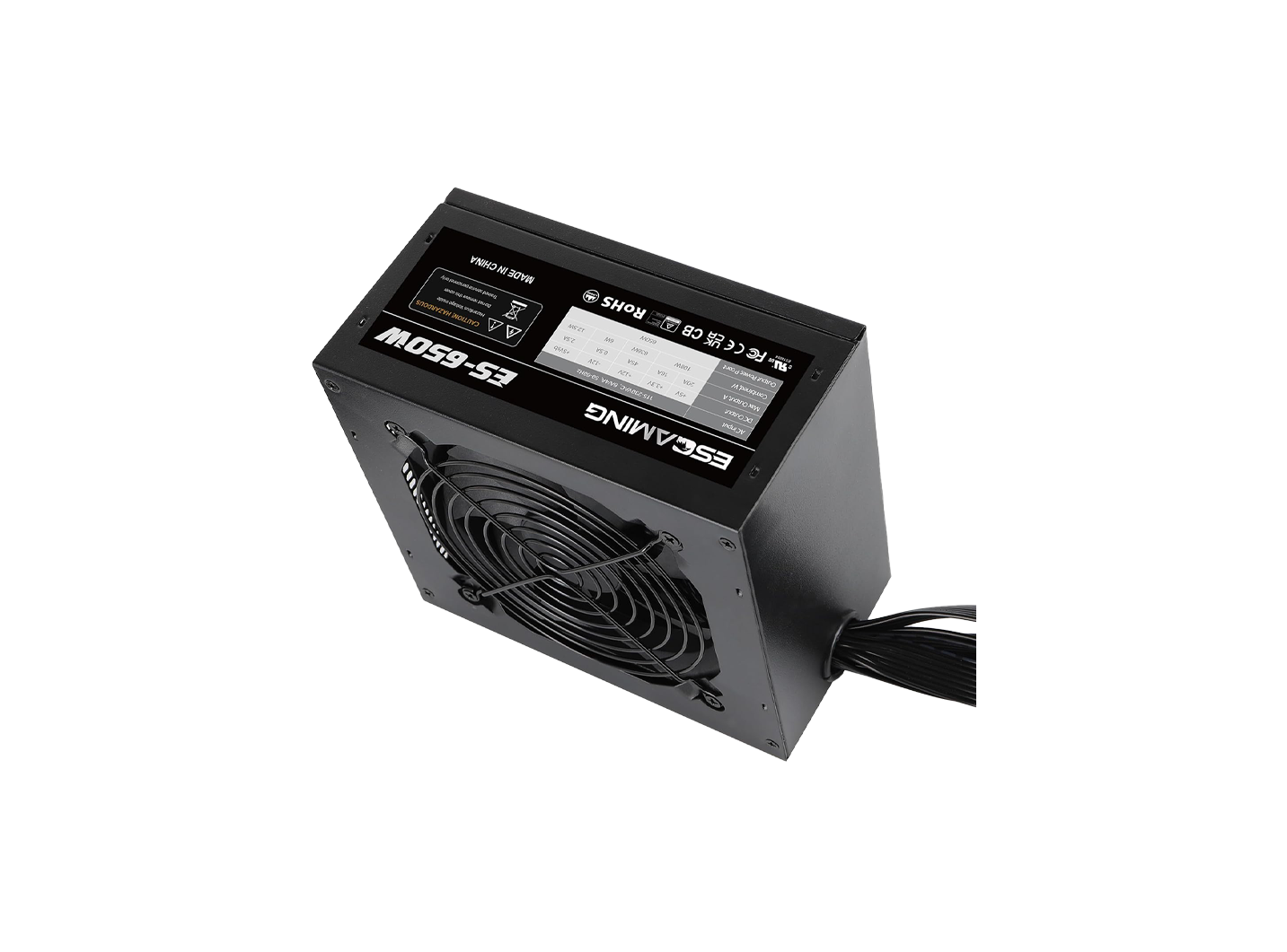 ESGAMING TRUE RATE 650W PSU 80 PLUS