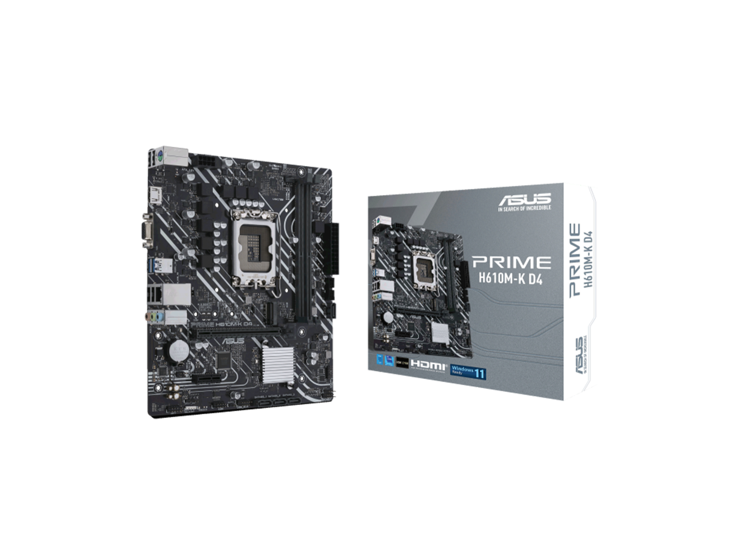 ASUS PRIME H610M-K D4 2DDR4 M.2 MOTHERBOARD (HDMI, DB15)