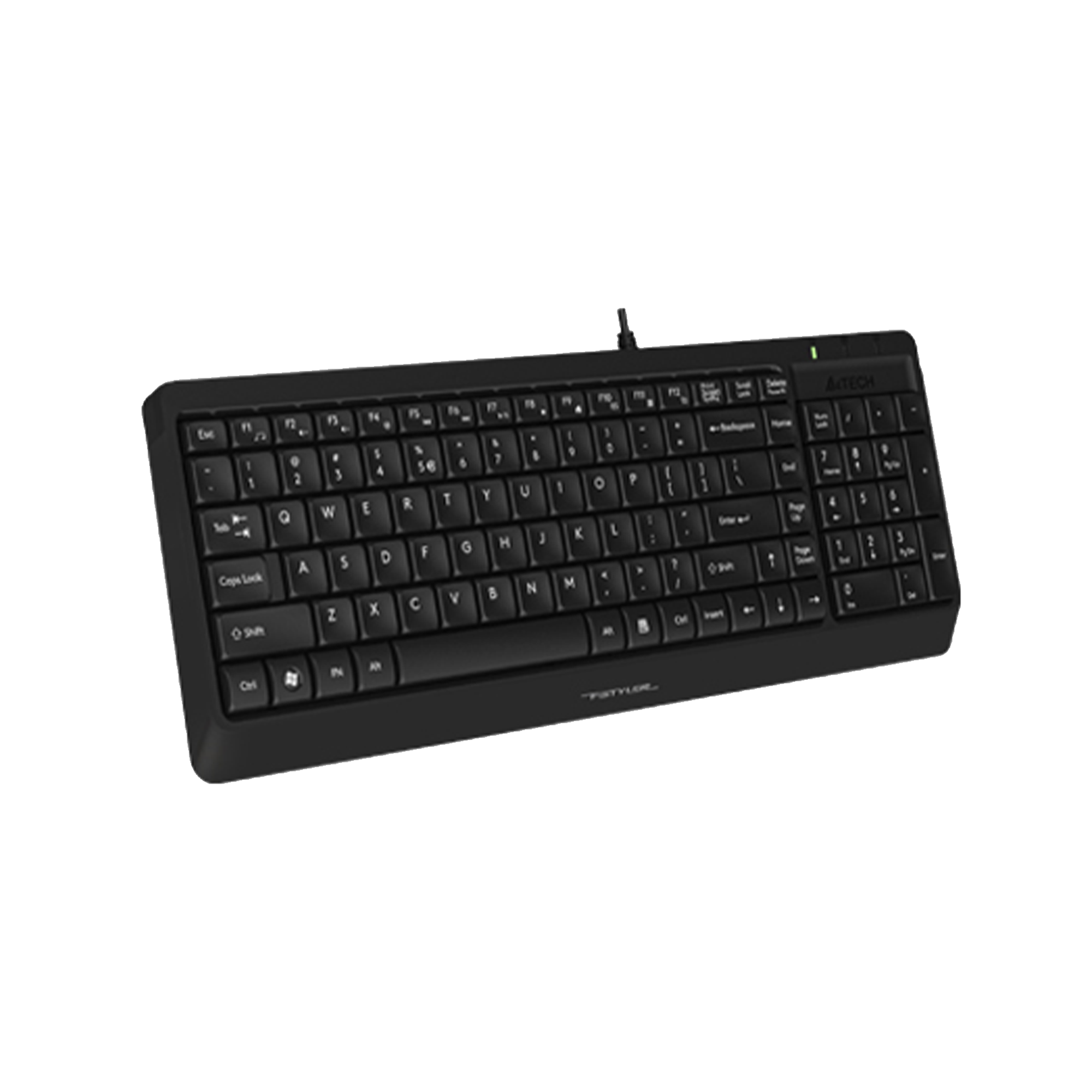 A4TECH FK15 FSTYLER MULTIMEDIA 2-SECTION COMPACT WIRED KEYBOARD (BLACK)