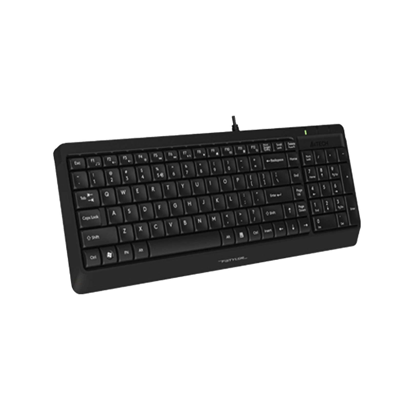 A4TECH FK15 FSTYLER MULTIMEDIA 2-SECTION COMPACT WIRED KEYBOARD (BLACK)