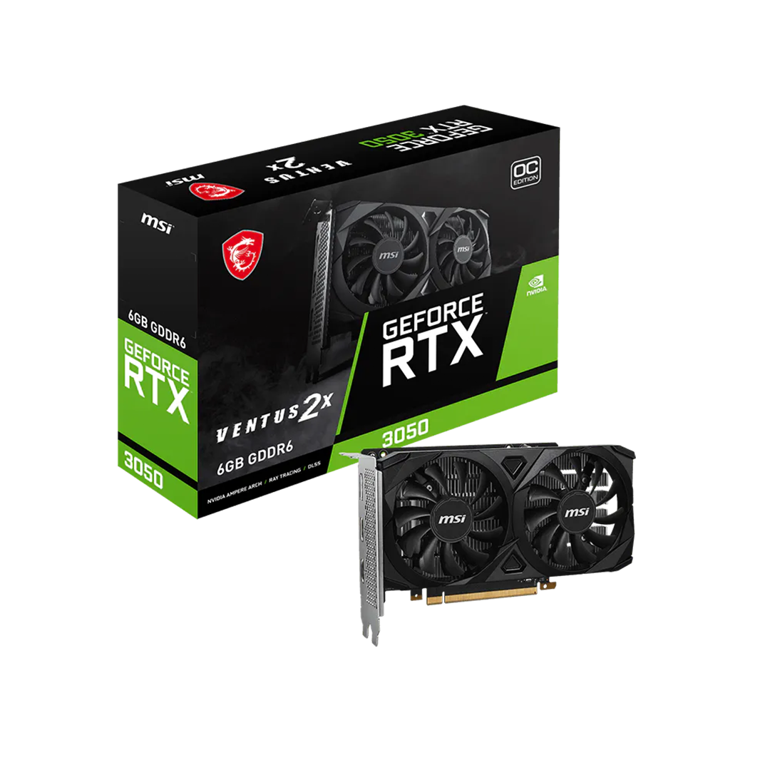 MSI RTX 3050 6G 96BIT GDDR6 VENTUS 2X OC (2XHDMI, DP)