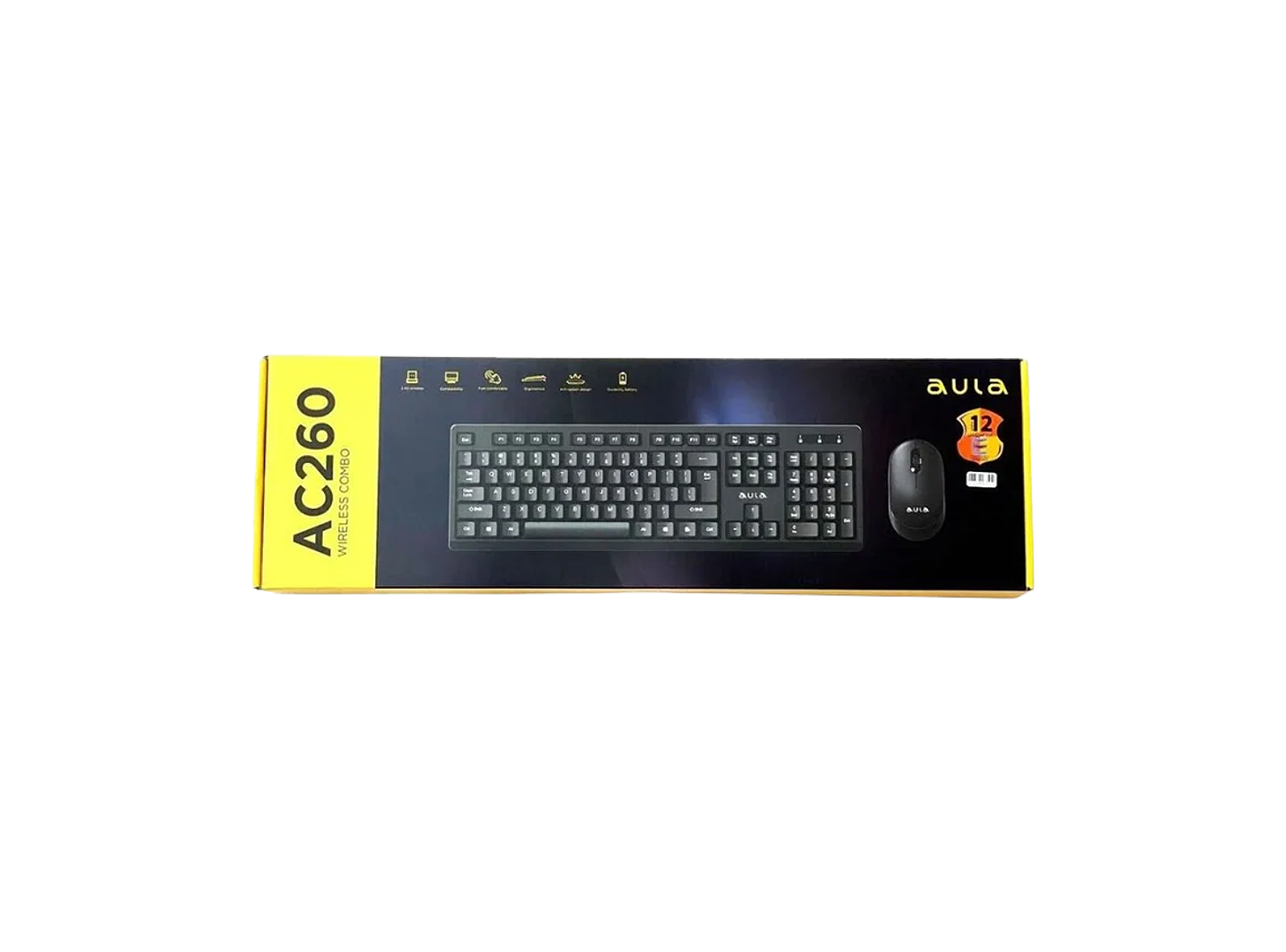 AULA AC260 2.4GHZ WIRELESS KEYBOARD AND MOUSE COMBO