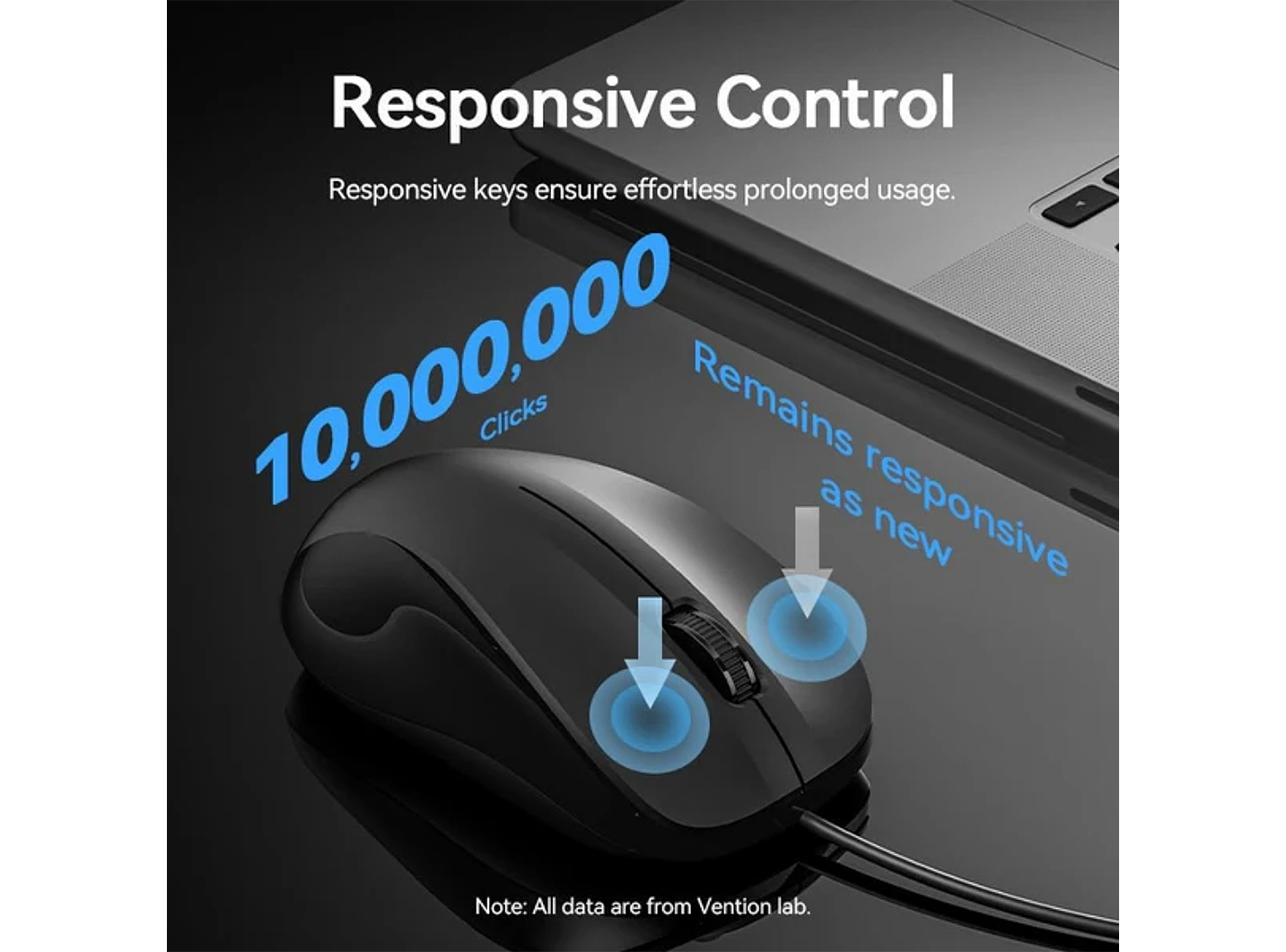 VENTION KTYBG-EN WIRED SILENT KEYBOARD AND MOUSE COMBO BLACK