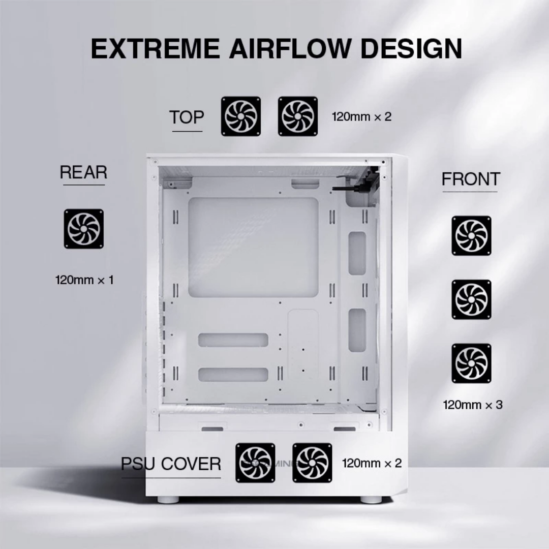 ESGAMING CPU CASING DOVE GAMING WHITE