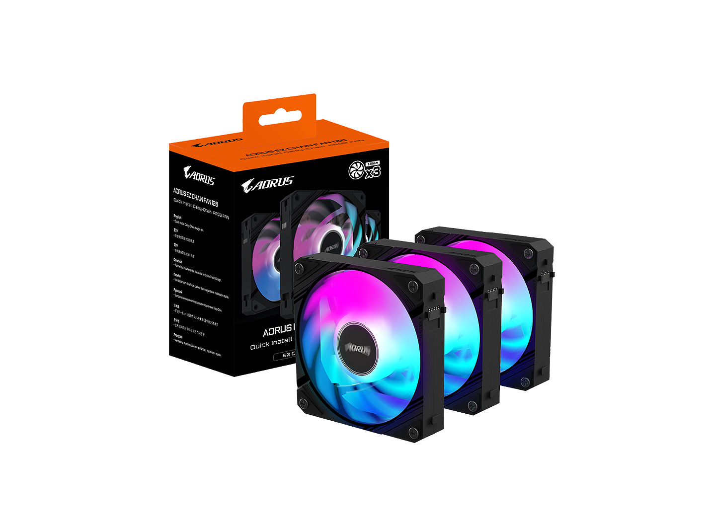 AORUS EZ CHAIN FAN 120 ARGB (3PACK)