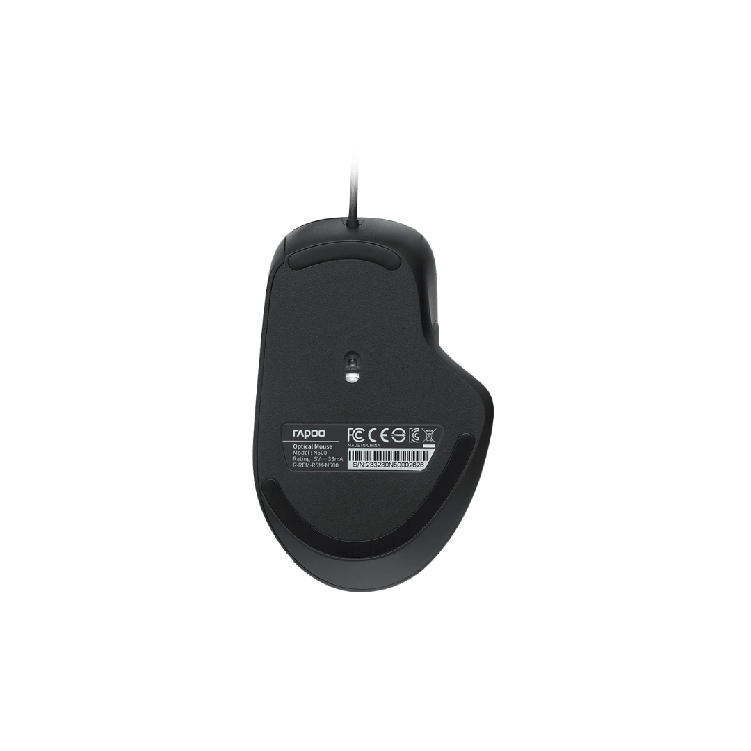 RAPOO N500 OPTICAL WIRED MOUSE