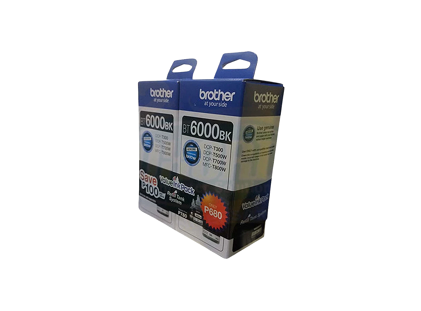 BROTHER BT6000 INK BLACK 2PACK