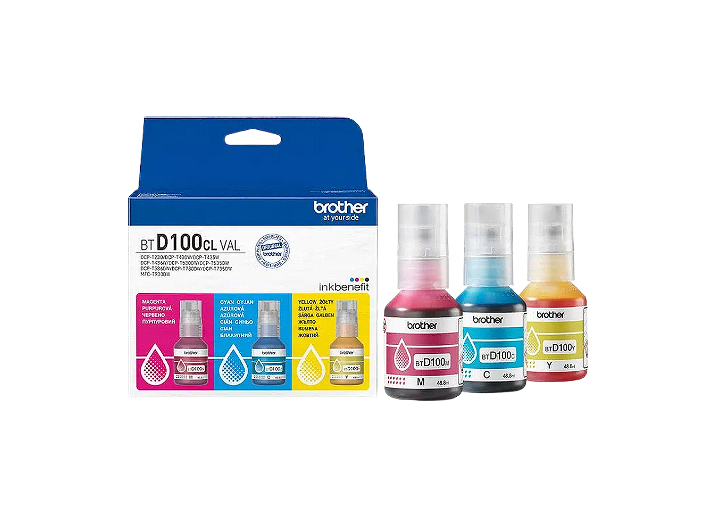 BROTHER BTD100CL 3PK INK