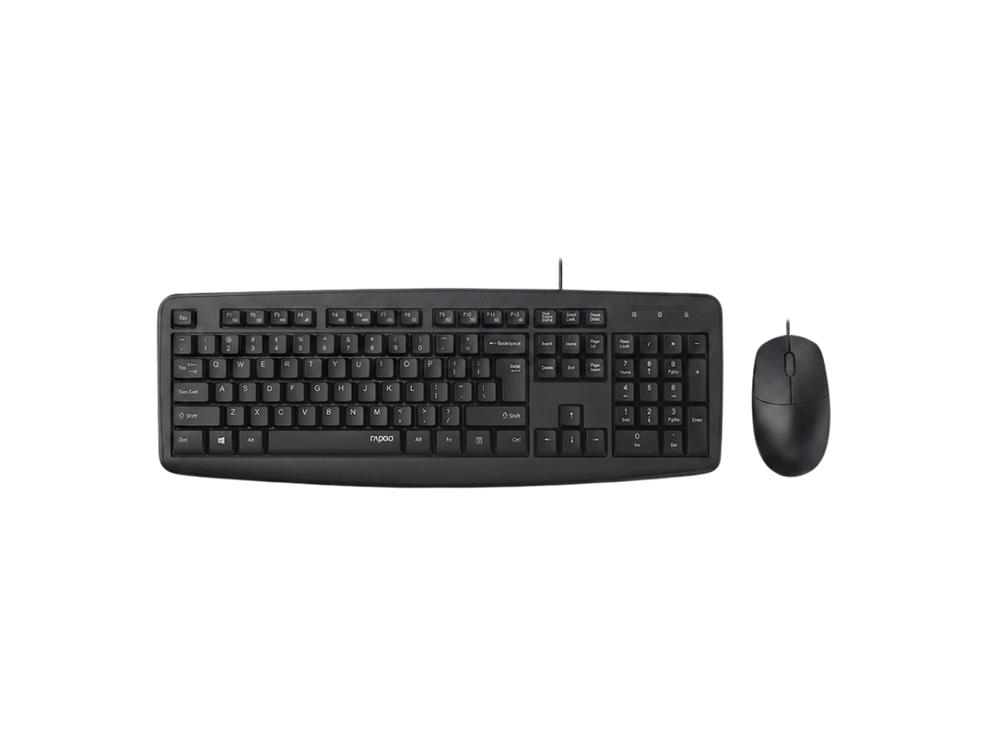RAPOO NX1600 WIRED OPTICAL MOUSE AND KEYBOARD COMBO