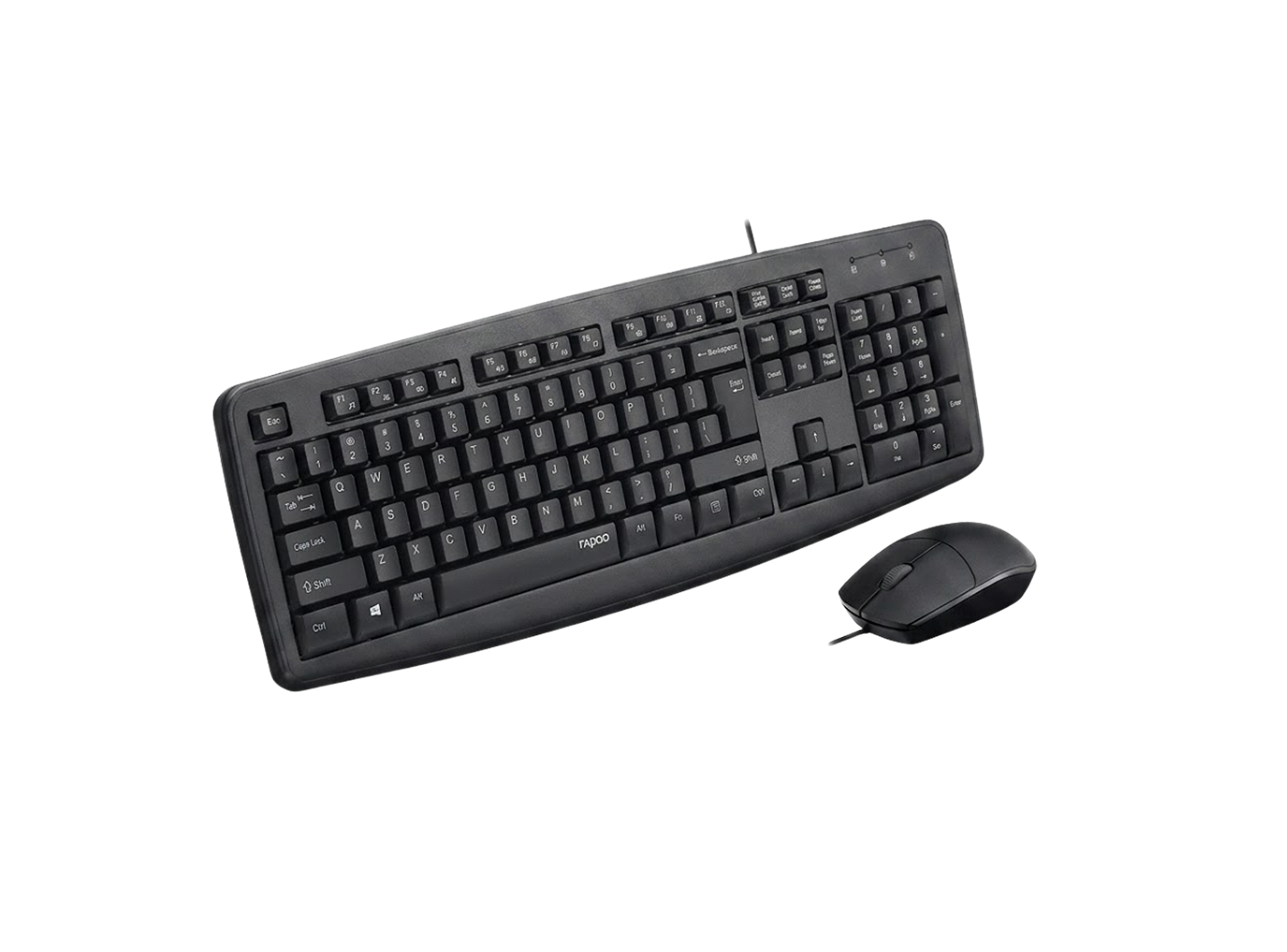 RAPOO NX1600 WIRED OPTICAL MOUSE AND KEYBOARD COMBO